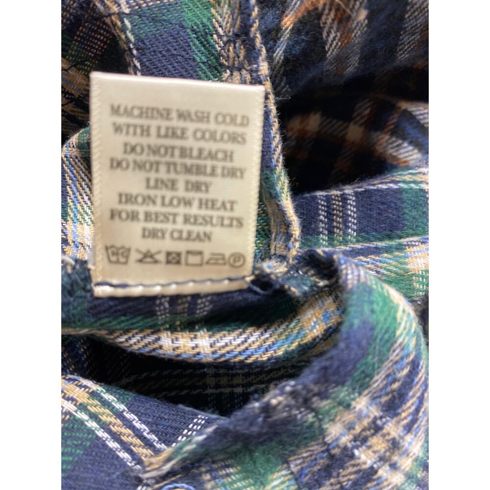 Brand New New In Women's Size Large Blue Green Plaid Button Down Shirt Top - Picture 8 of 8